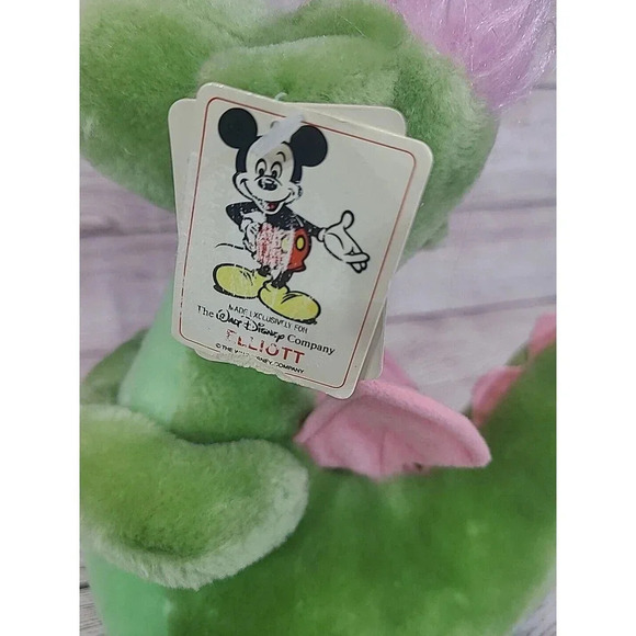 Vintage Disney Store Pete's Dragon Plush Elliot Stuffed Animal Green 10" 1970's - Picture 6 of 7